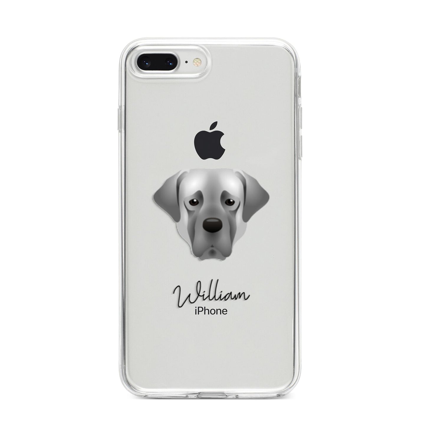 Turkish Kangal Dog Personalised iPhone 8 Plus Bumper Case on Silver iPhone
