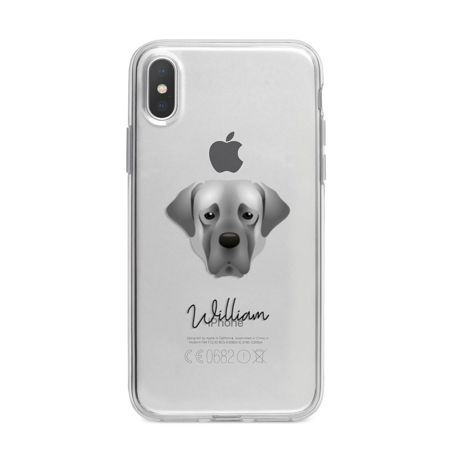 Turkish Kangal Dog Personalised iPhone X Bumper Case on Silver iPhone Alternative Image 1