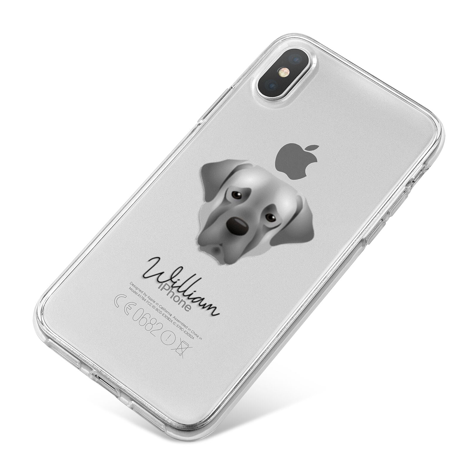 Turkish Kangal Dog Personalised iPhone X Bumper Case on Silver iPhone