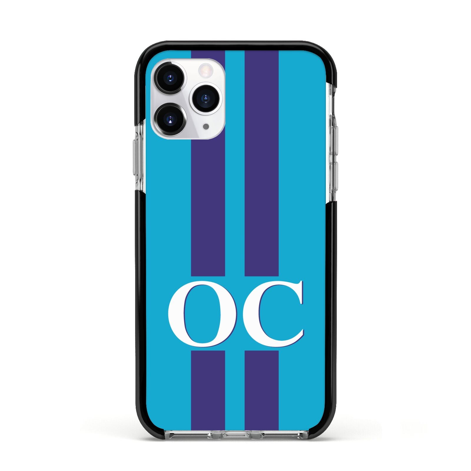 Turquoise Personalised Apple iPhone 11 Pro in Silver with Black Impact Case