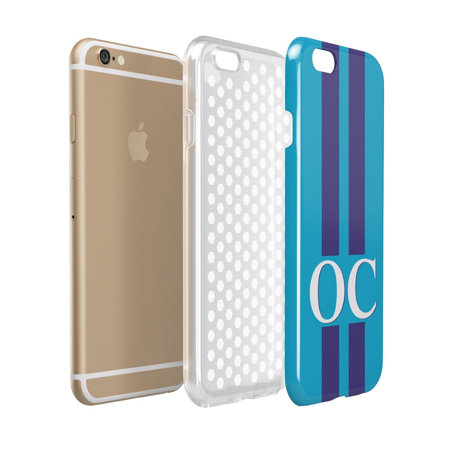 Turquoise Personalised Apple iPhone 6 3D Tough Case Expanded view