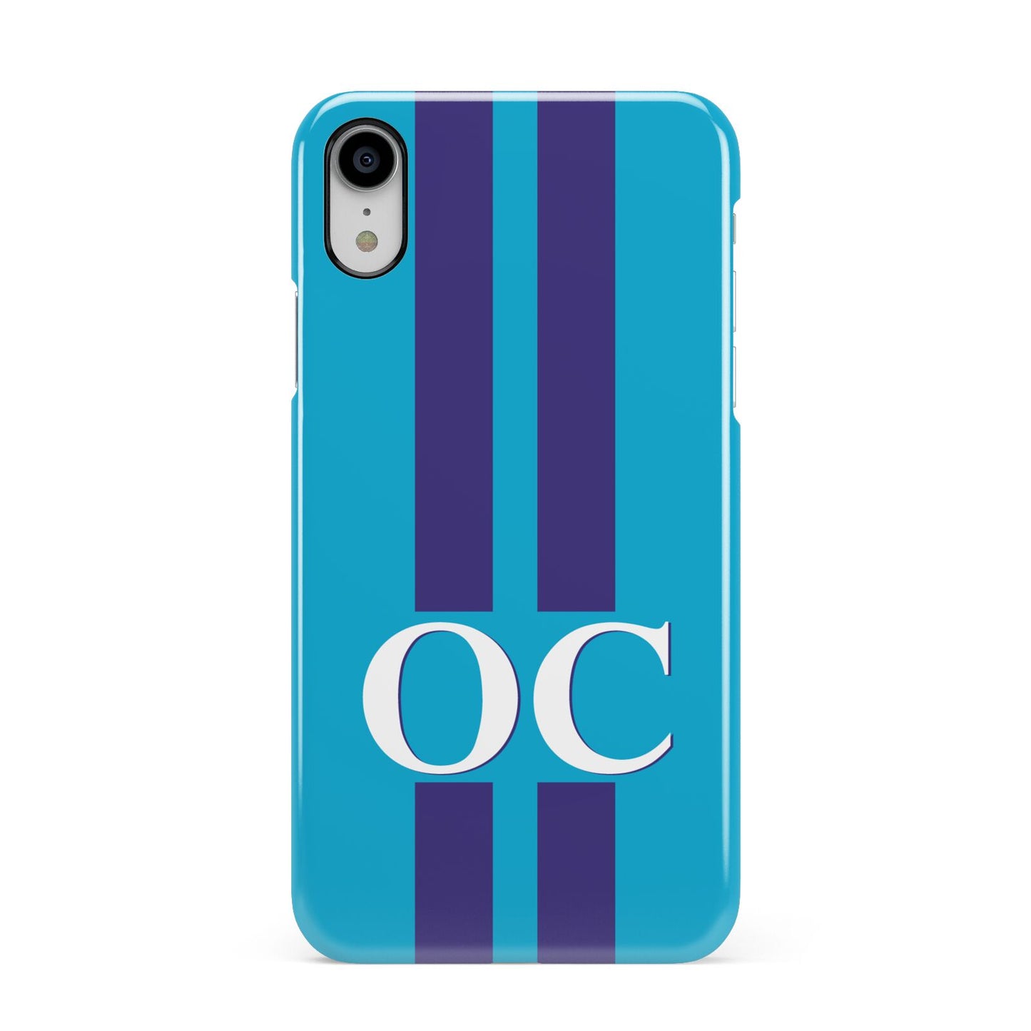 Turquoise Personalised Apple iPhone XR White 3D Snap Case