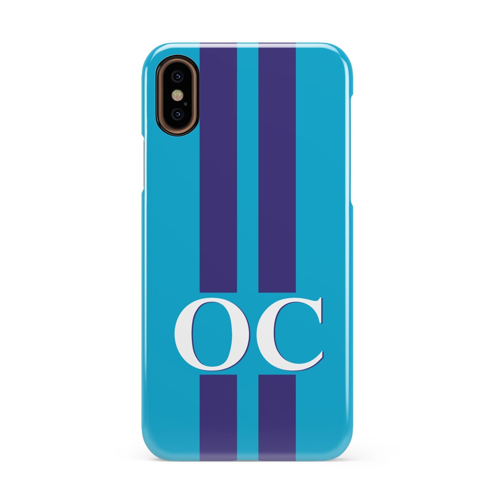 Turquoise Personalised Apple iPhone XS 3D Snap Case