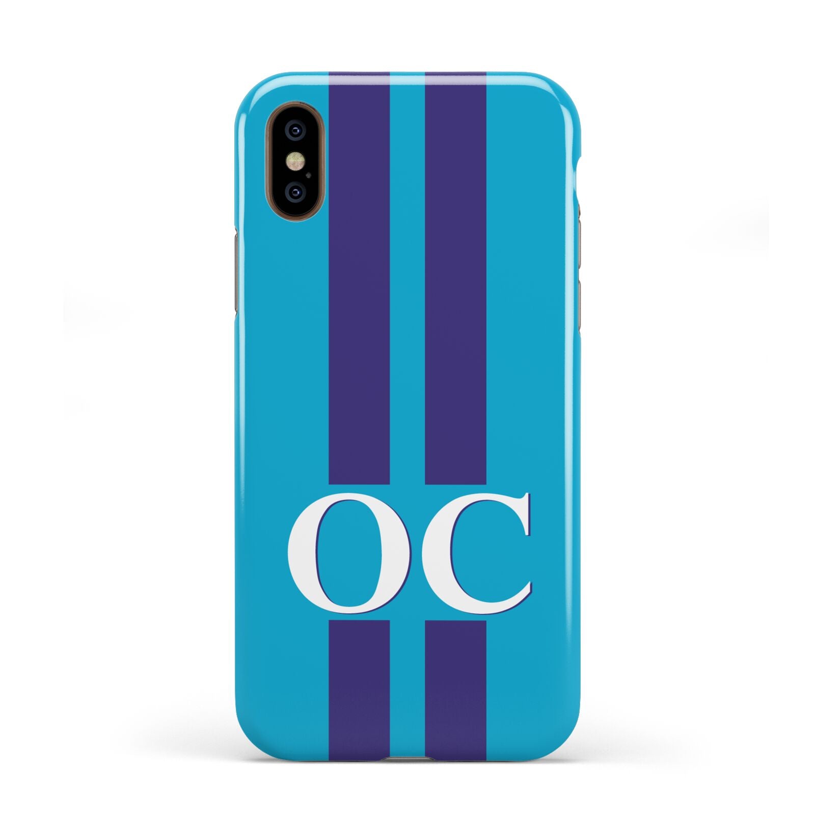 Turquoise Personalised Apple iPhone XS 3D Tough