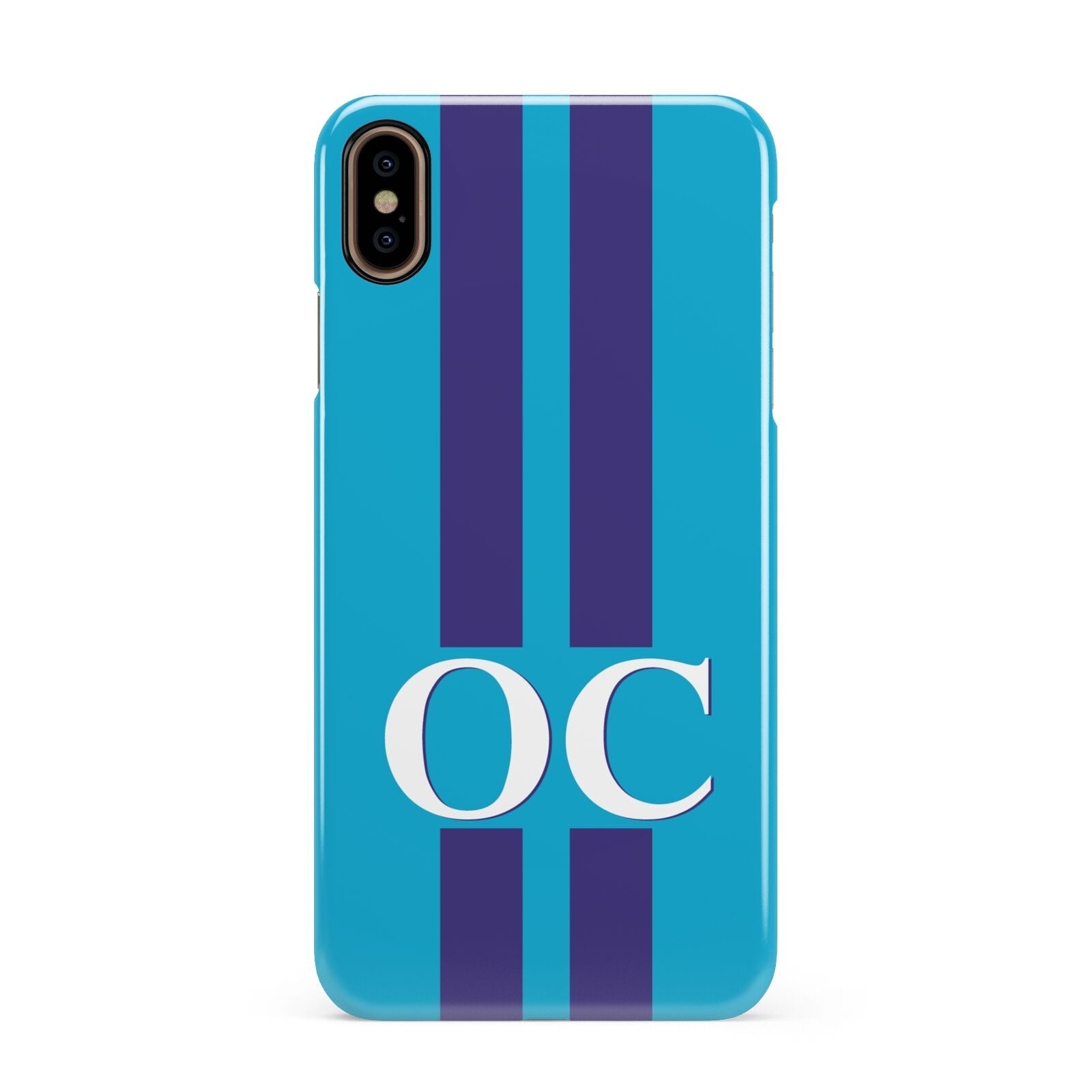 Turquoise Personalised Apple iPhone Xs Max 3D Snap Case