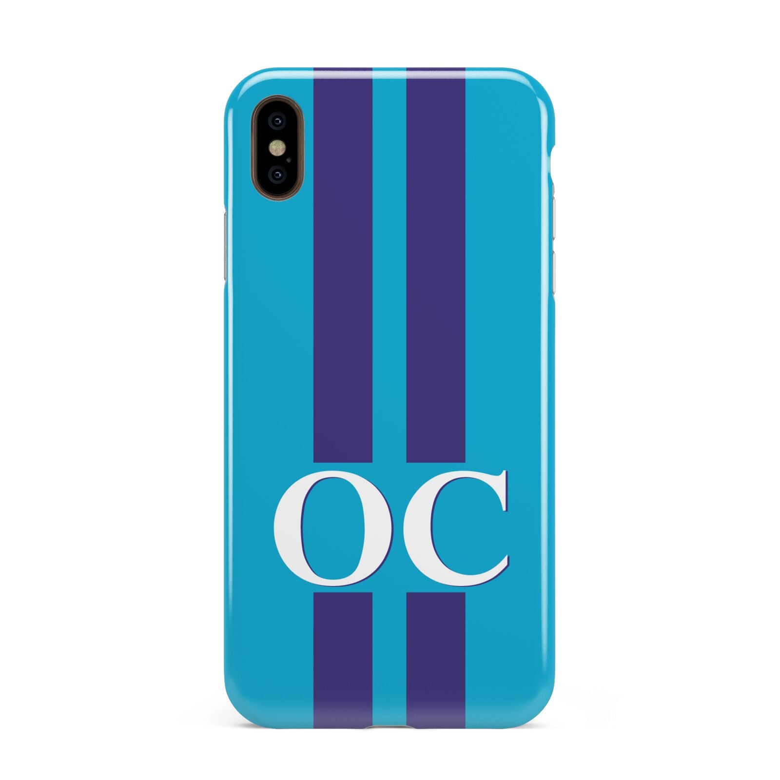 Turquoise Personalised Apple iPhone Xs Max 3D Tough Case