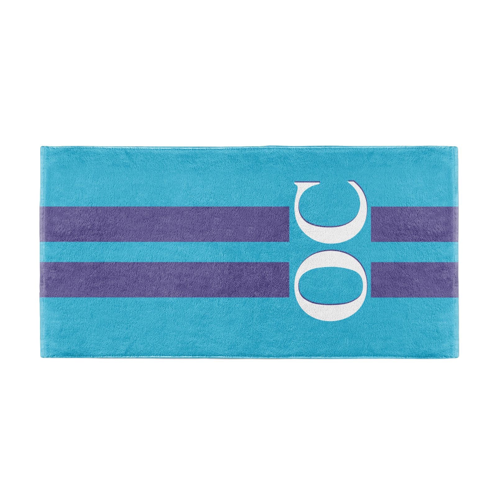 Turquoise Personalised Beach Towel Alternative Image