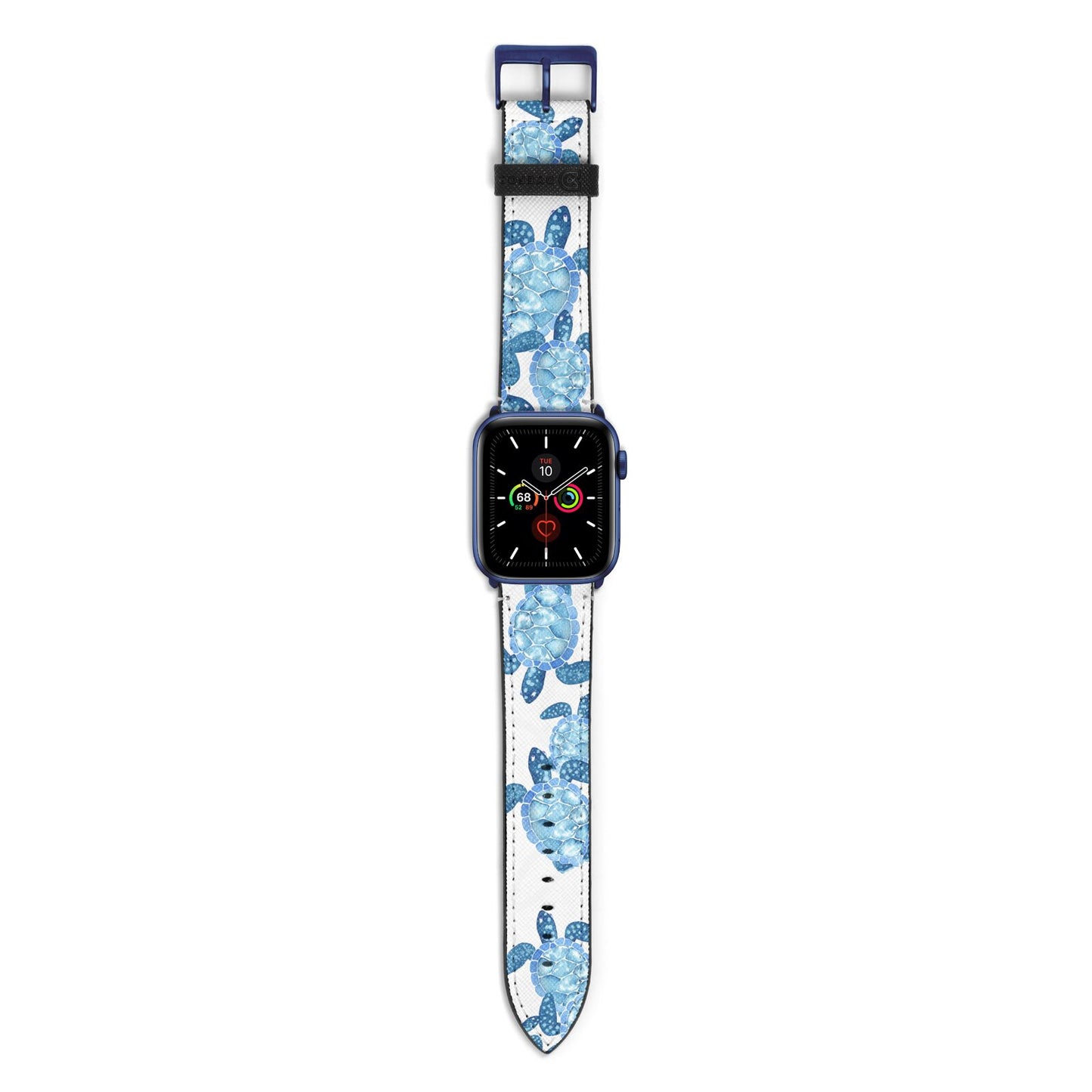 Turtle Apple Watch Strap with Blue Hardware