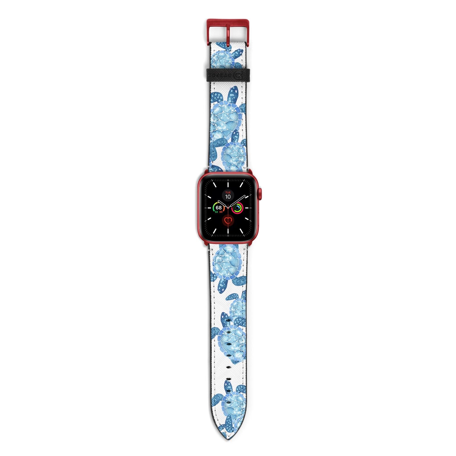 Turtle Apple Watch Strap with Red Hardware