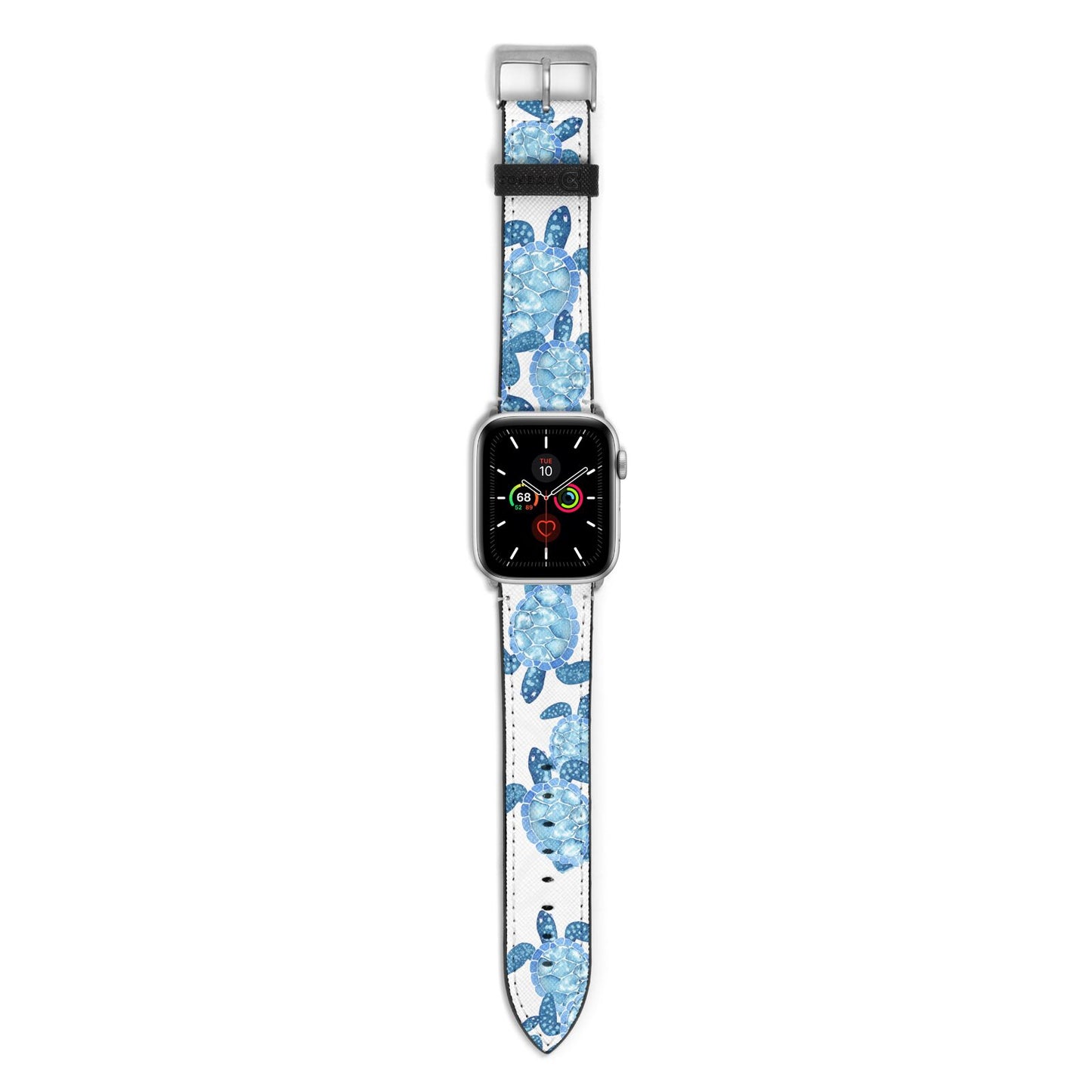 Turtle Apple Watch Strap with Silver Hardware