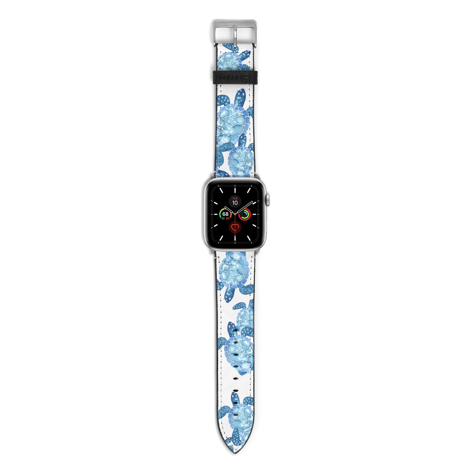 Turtle Apple Watch Strap with Silver Hardware