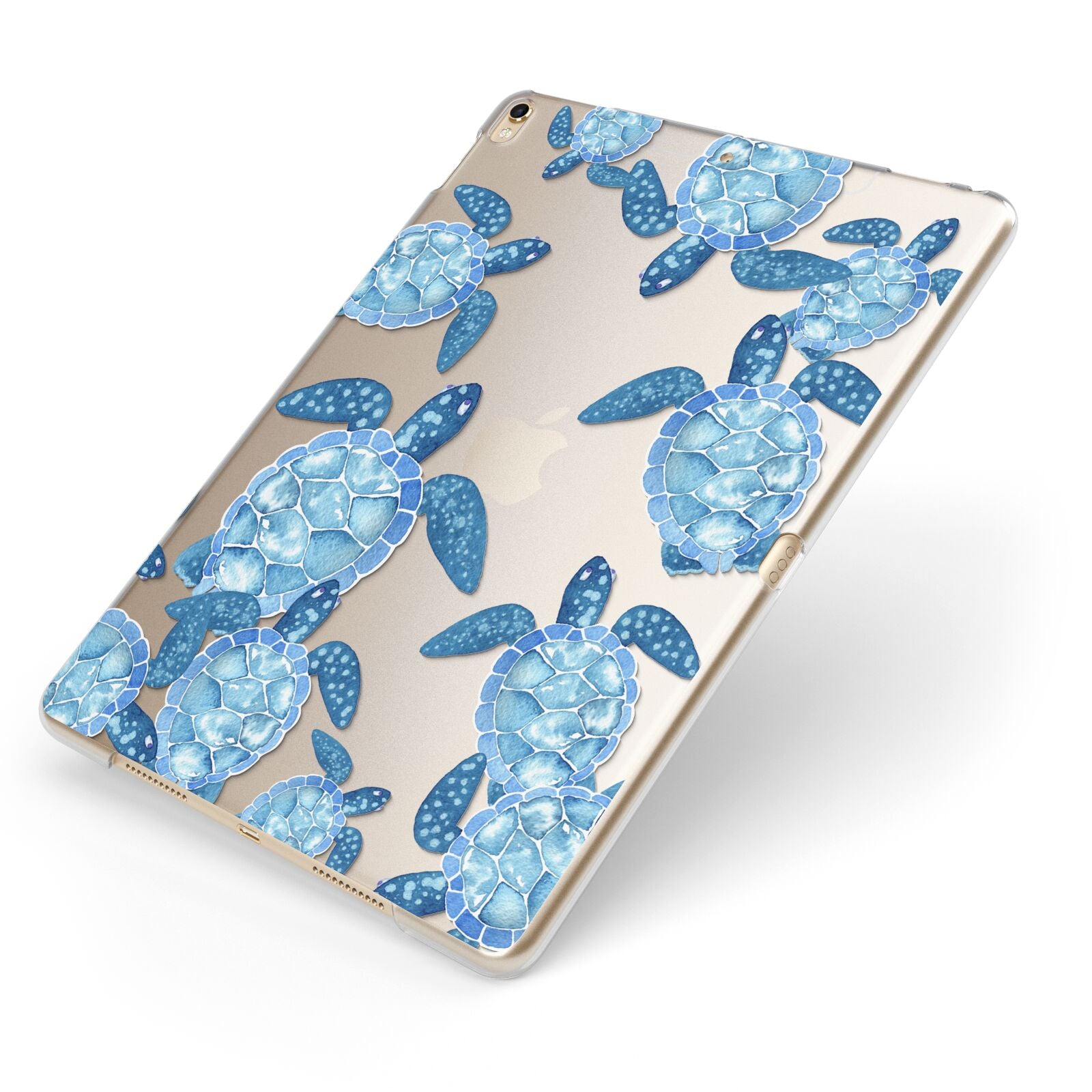 Turtle Apple iPad Case on Gold iPad Side View