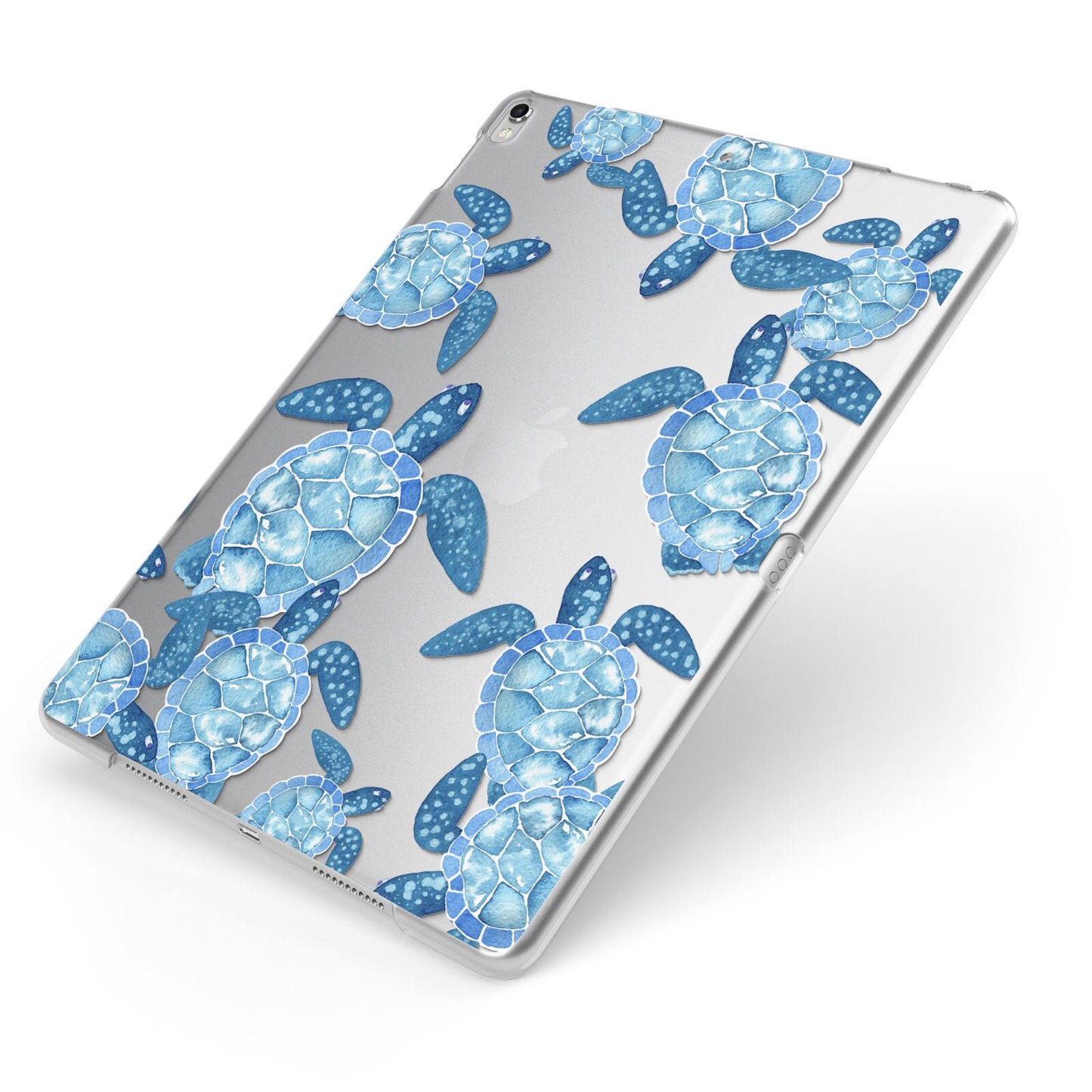 Turtle Apple iPad Case on Silver iPad Side View