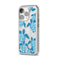 Turtle iPhone 14 Pro Glitter Tough Case Silver Angled Image