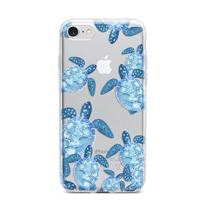 Turtle iPhone 7 Bumper Case on Silver iPhone