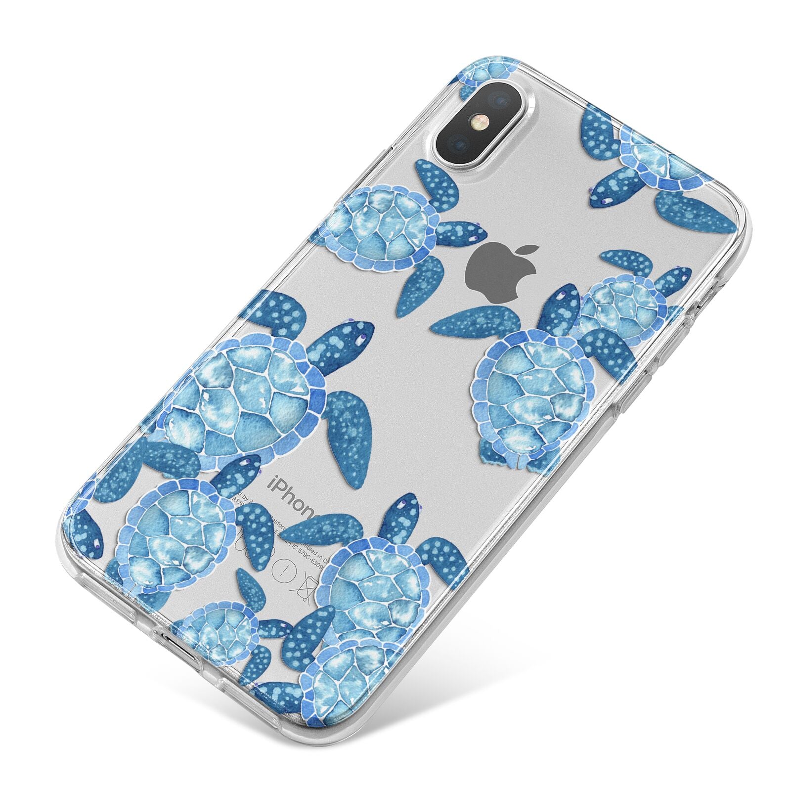 Turtle iPhone X Bumper Case on Silver iPhone