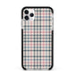 Tweed Houndstooth Apple iPhone 11 Pro Max in Silver with Black Impact Case