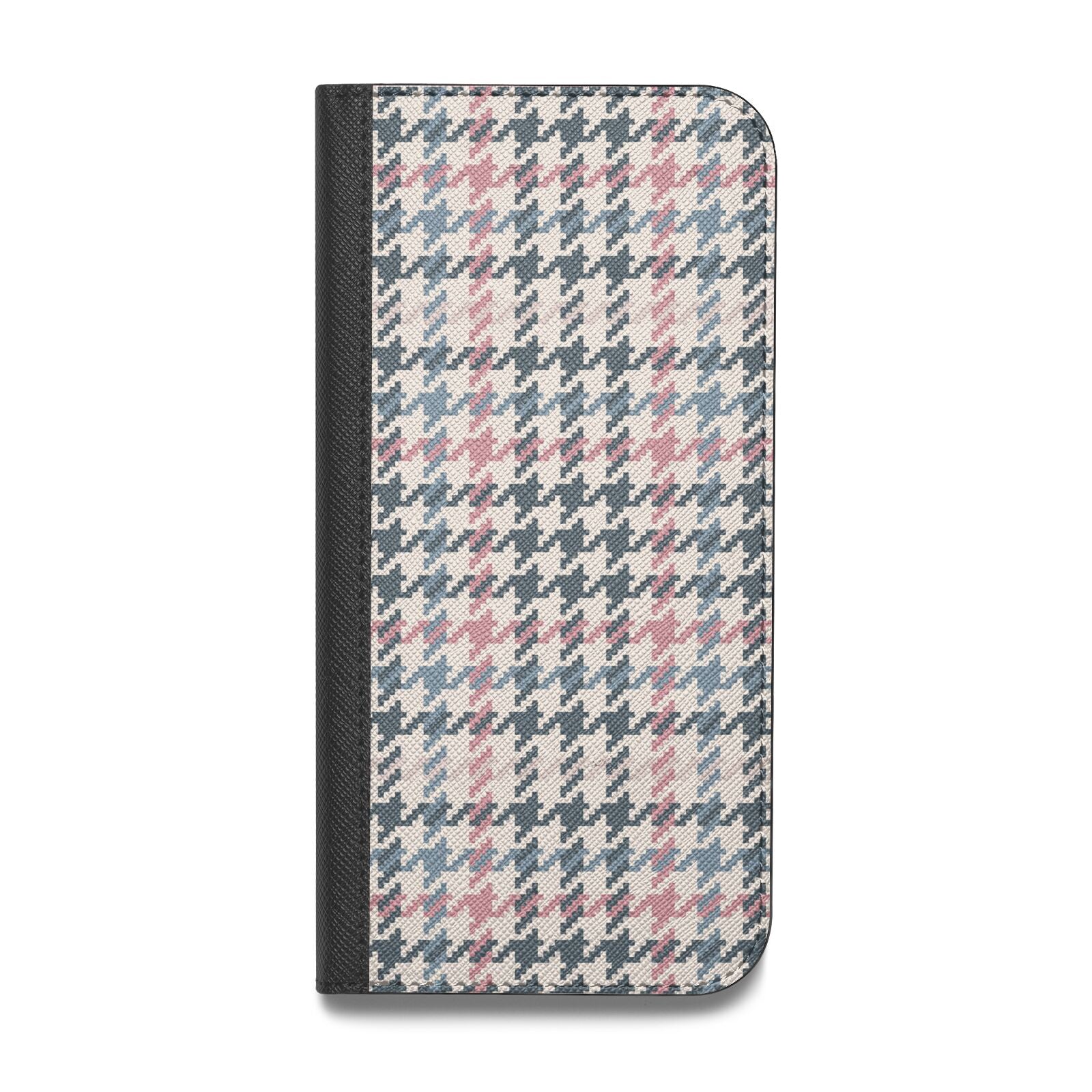 Tweed Houndstooth Vegan Leather Flip Samsung Case
