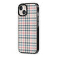 Tweed Houndstooth iPhone 13 Black Impact Case Side Angle on Silver phone