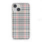 Tweed Houndstooth iPhone 13 Mini Clear Bumper Case