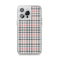 Tweed Houndstooth iPhone 14 Pro Max Clear Tough Case Silver