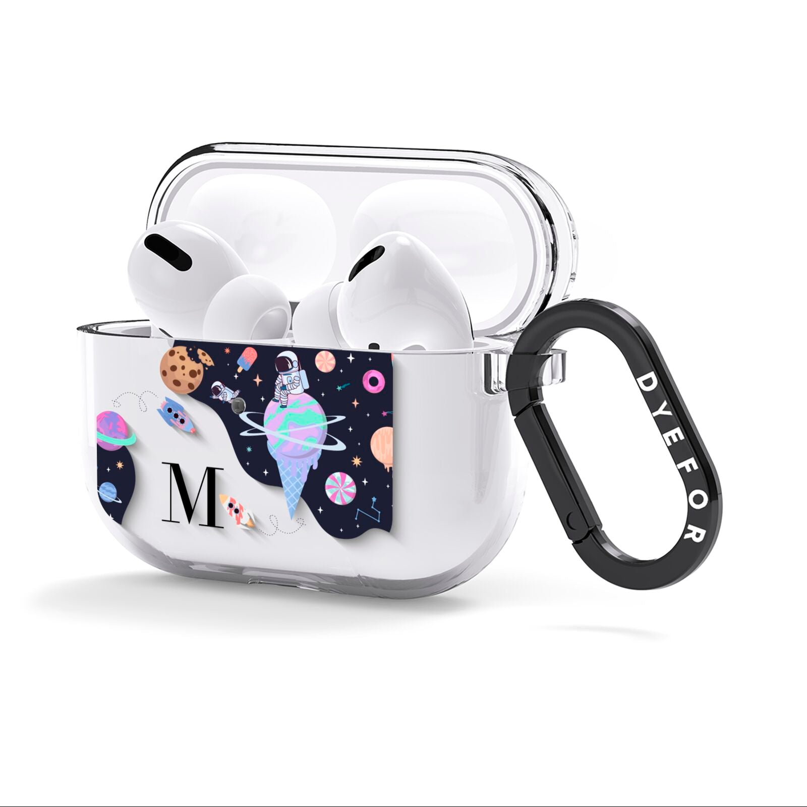 Two Candyland Galaxies AirPods Clear Case 3rd Gen Side Image