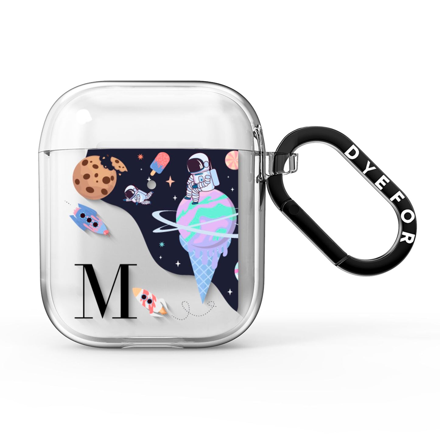 Two Candyland Galaxies AirPods Clear Case