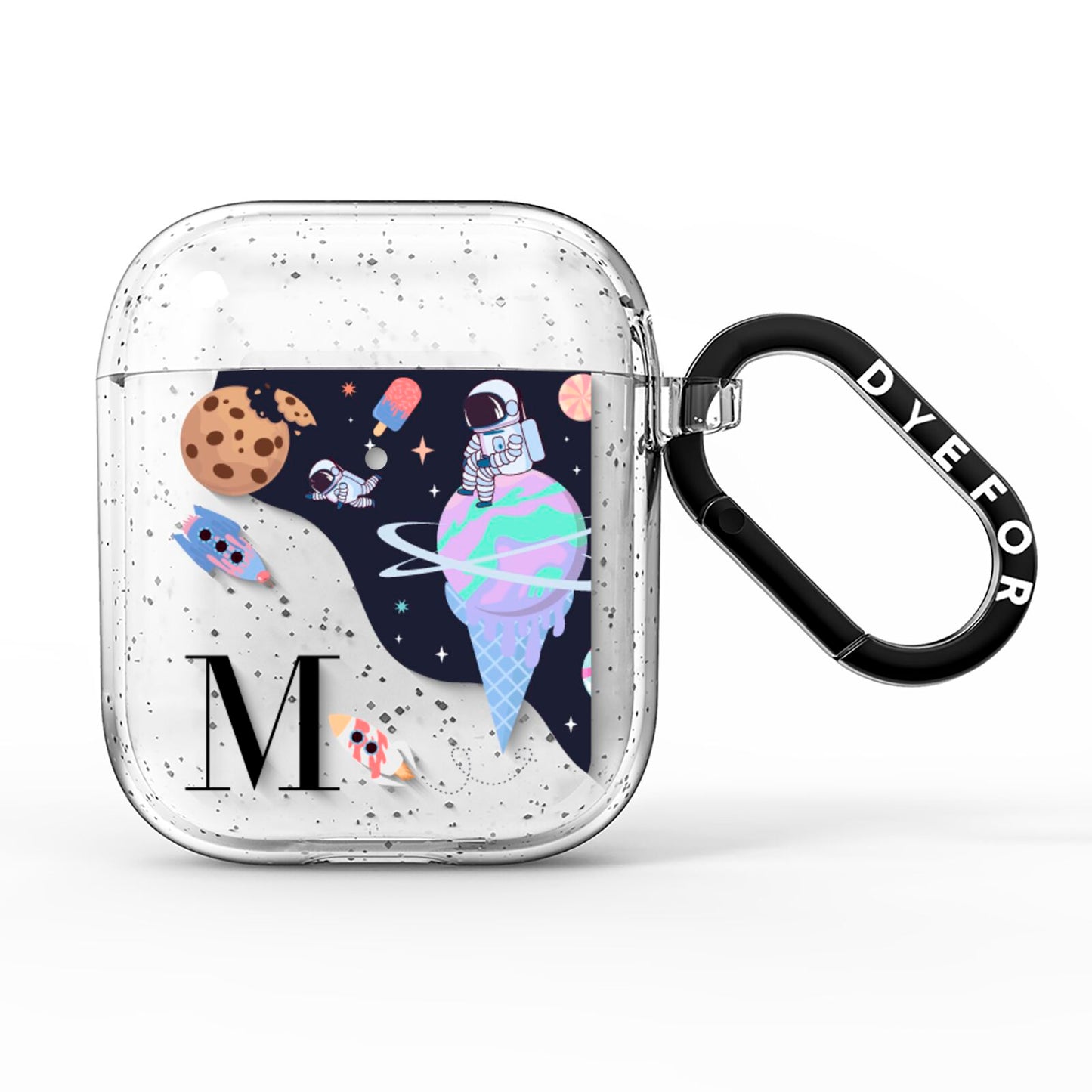 Two Candyland Galaxies AirPods Glitter Case
