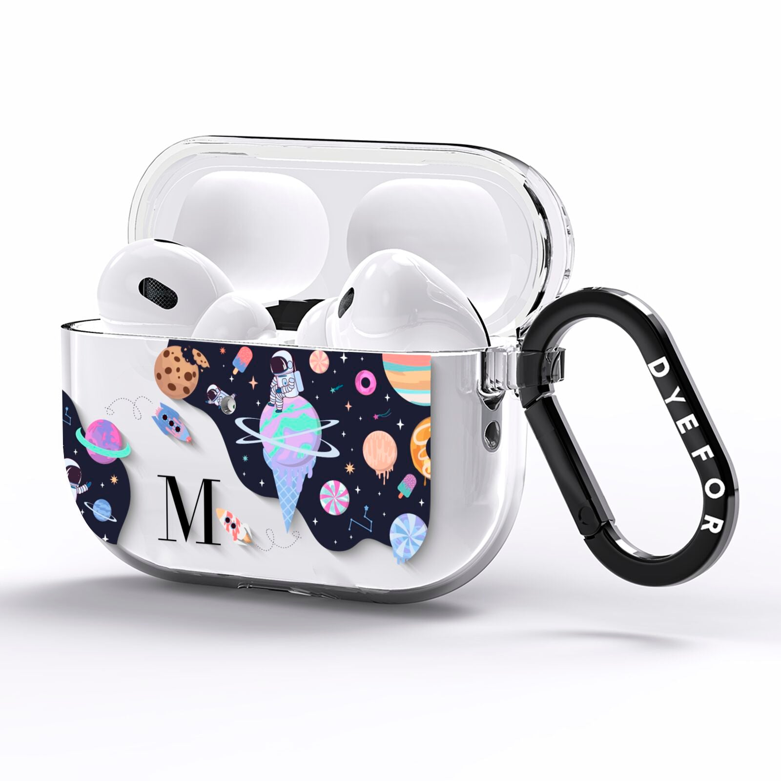 Two Candyland Galaxies AirPods Pro Clear Case Side Image