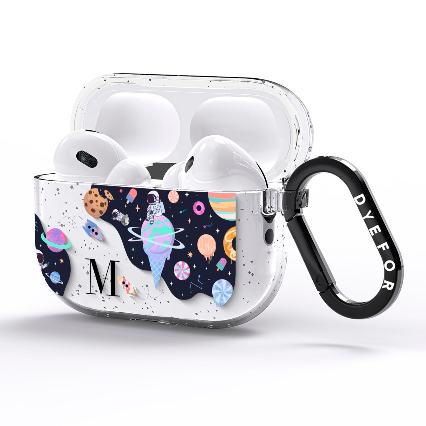 Two Candyland Galaxies AirPods Pro Glitter Case Side Image