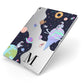 Two Candyland Galaxies Apple iPad Case on Silver iPad Side View