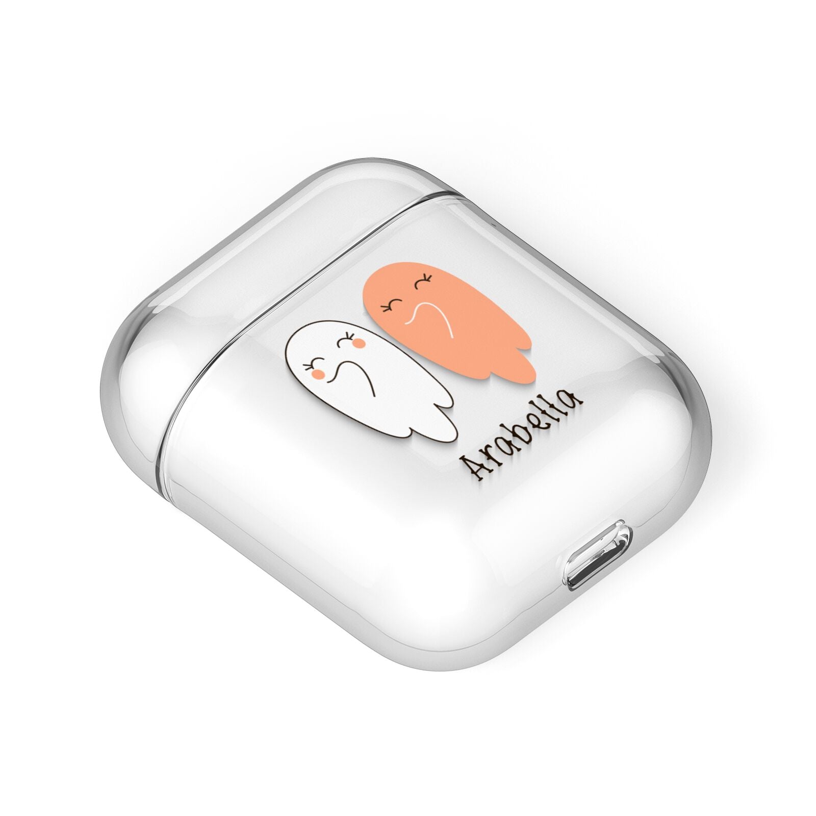 Two Ghosts AirPods Case Laid Flat