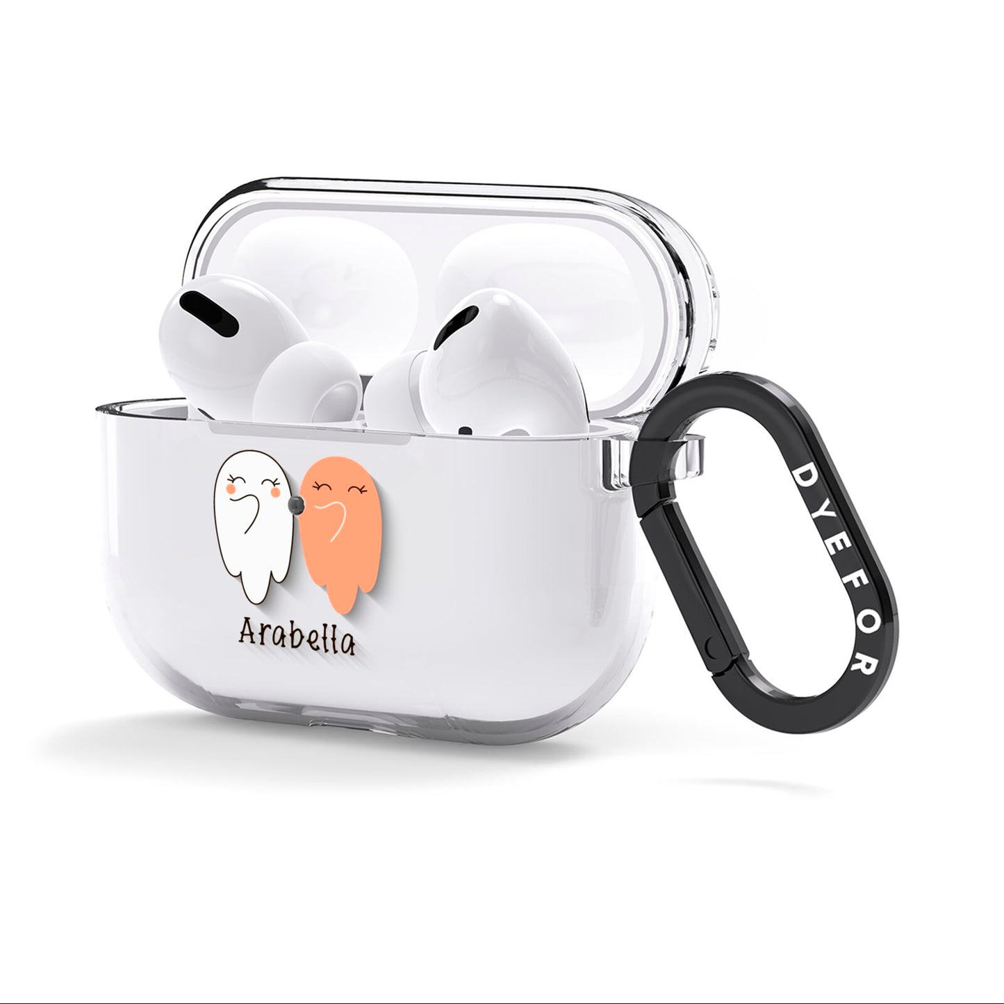 Two Ghosts AirPods Clear Case 3rd Gen Side Image