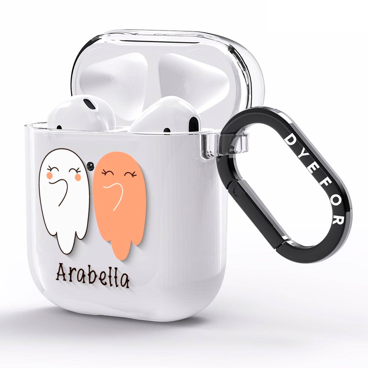 Two Ghosts AirPods Clear Case Side Image