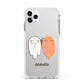 Two Ghosts Apple iPhone 11 Pro Max in Silver with White Impact Case