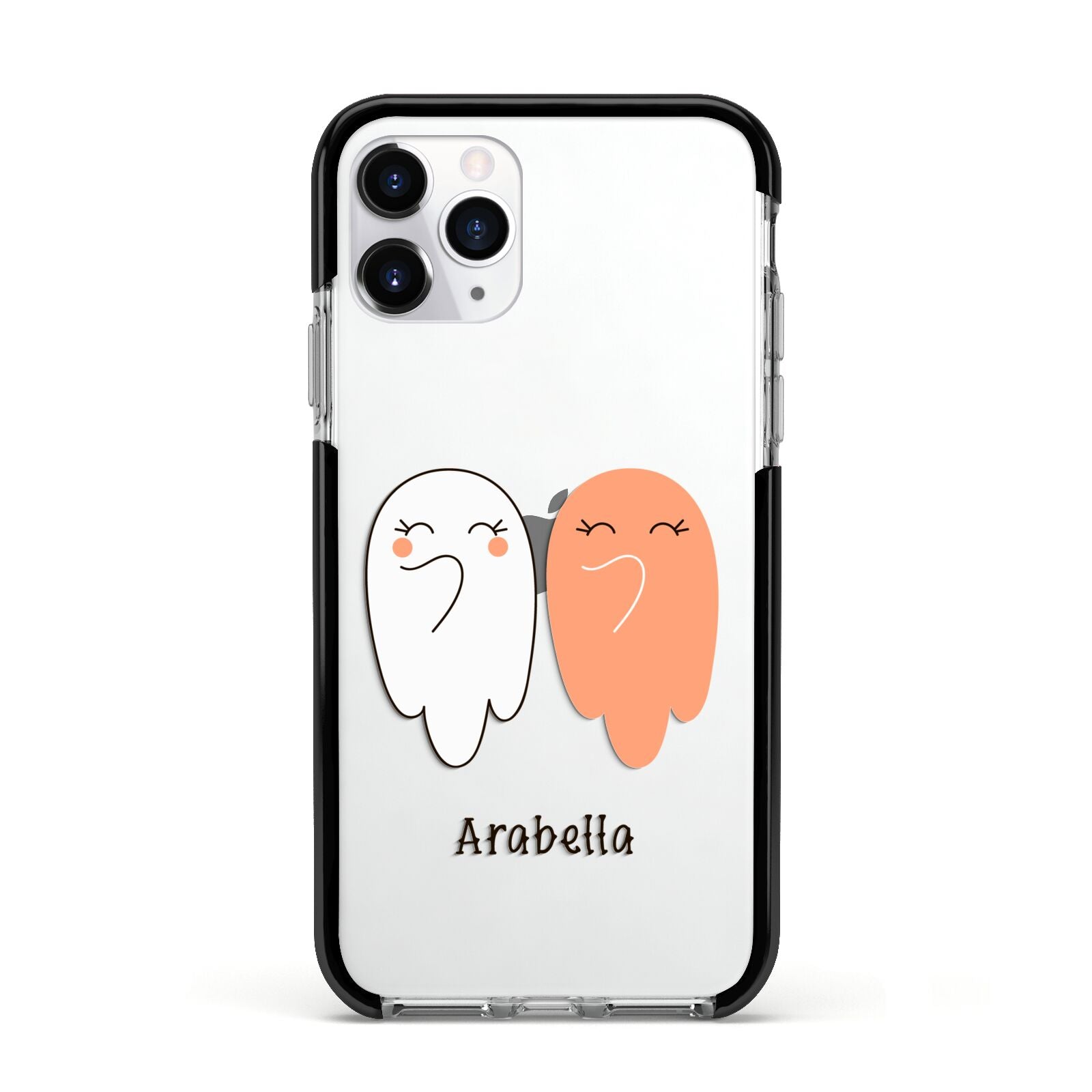 Two Ghosts Apple iPhone 11 Pro in Silver with Black Impact Case