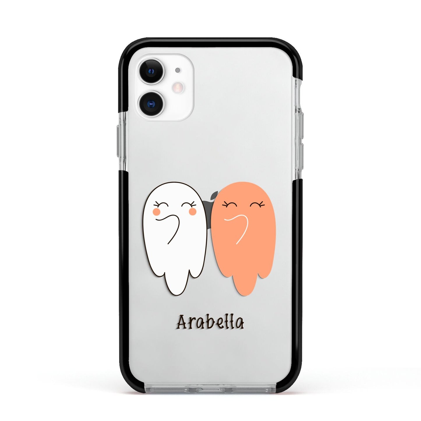 Two Ghosts Apple iPhone 11 in White with Black Impact Case