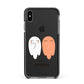 Two Ghosts Apple iPhone Xs Max Impact Case Black Edge on Black Phone