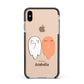 Two Ghosts Apple iPhone Xs Max Impact Case Black Edge on Gold Phone