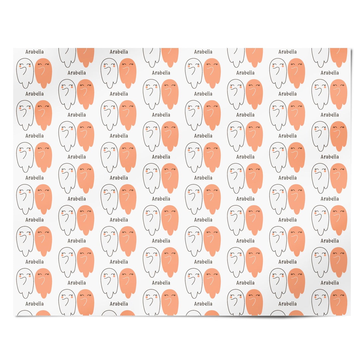 Two Ghosts Personalised Wrapping Paper Alternative