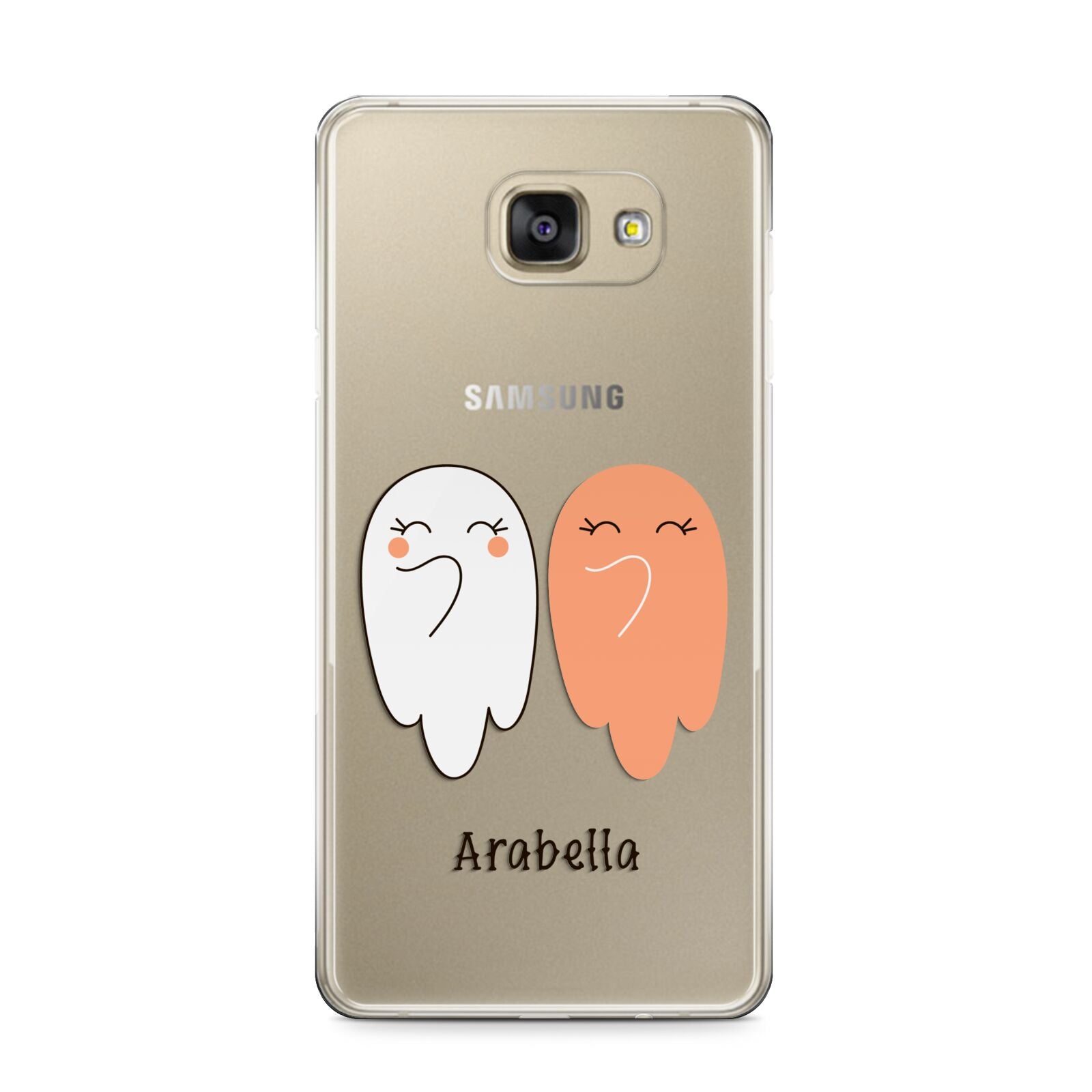 Two Ghosts Samsung Galaxy A9 2016 Case on gold phone