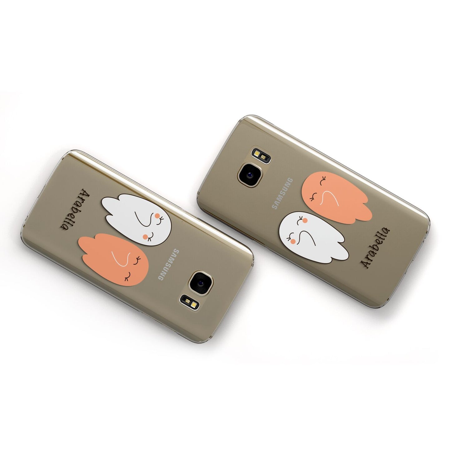 Two Ghosts Samsung Galaxy Case Flat Overview