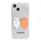 Two Ghosts iPhone 13 Mini Clear Bumper Case