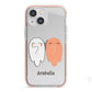 Two Ghosts iPhone 13 Mini TPU Impact Case with Pink Edges