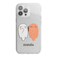 Two Ghosts iPhone 13 Pro Max TPU Impact Case with White Edges