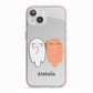 Two Ghosts iPhone 13 TPU Impact Case with Pink Edges