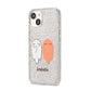 Two Ghosts iPhone 14 Glitter Tough Case Starlight Angled Image