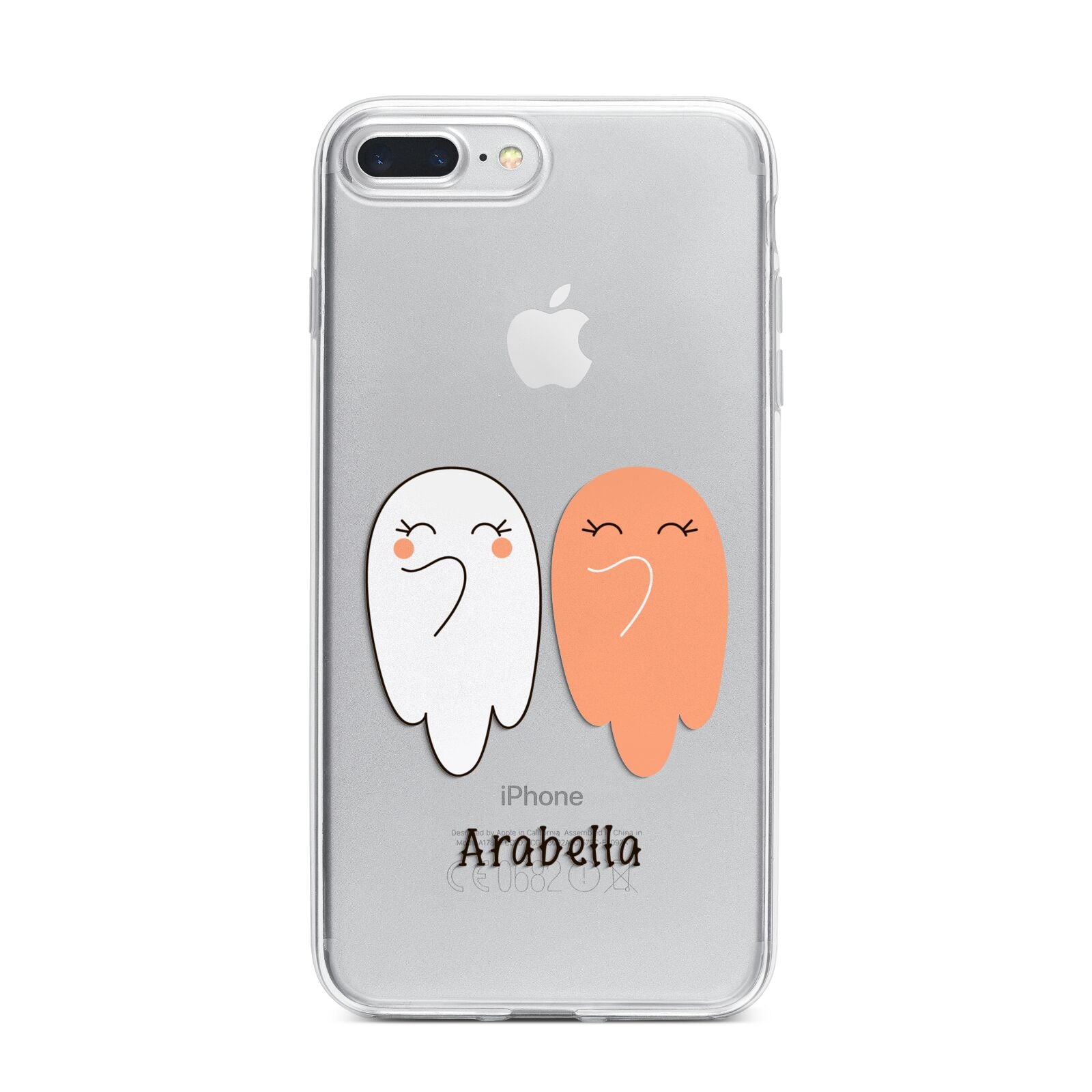 Two Ghosts iPhone 7 Plus Bumper Case on Silver iPhone