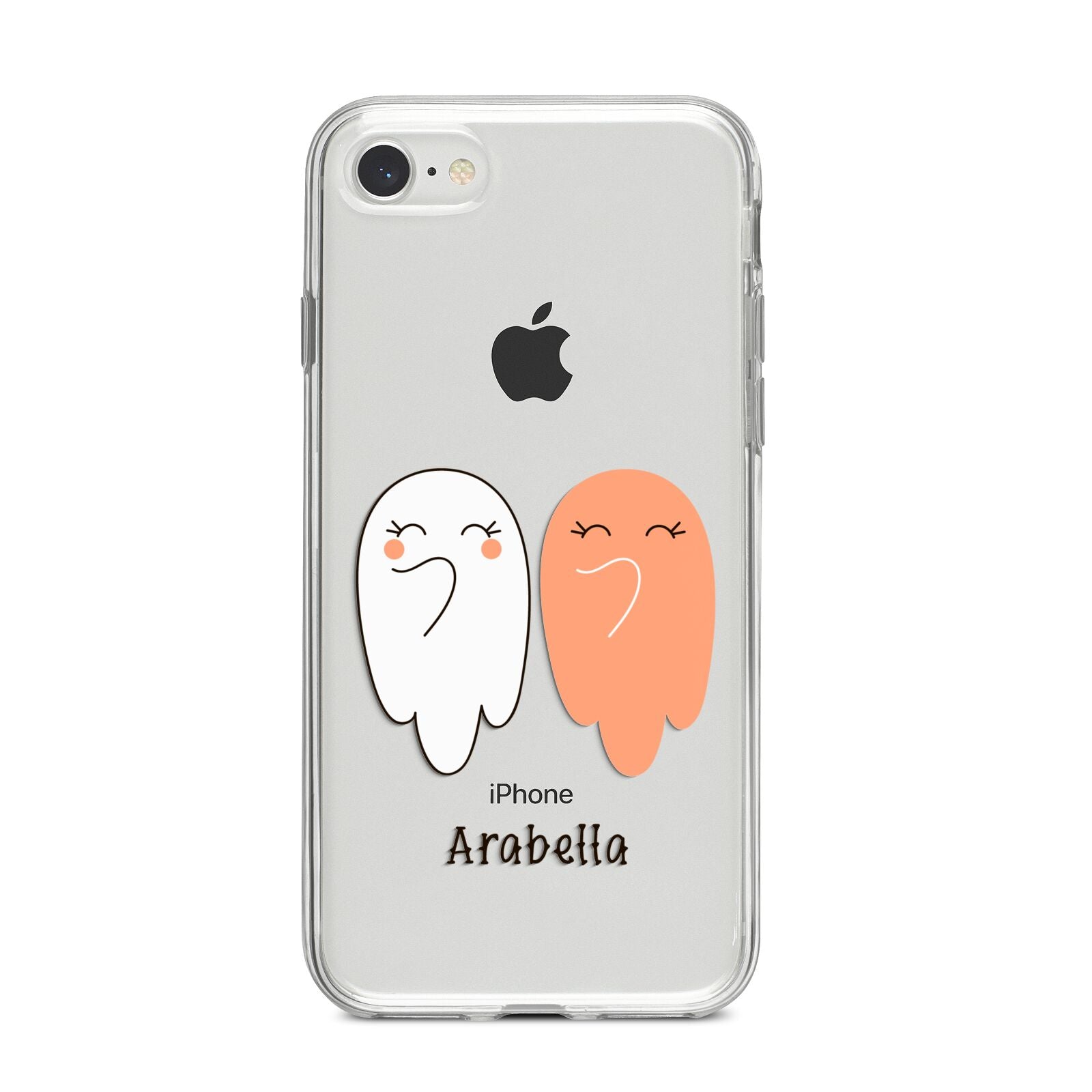 Two Ghosts iPhone 8 Bumper Case on Silver iPhone