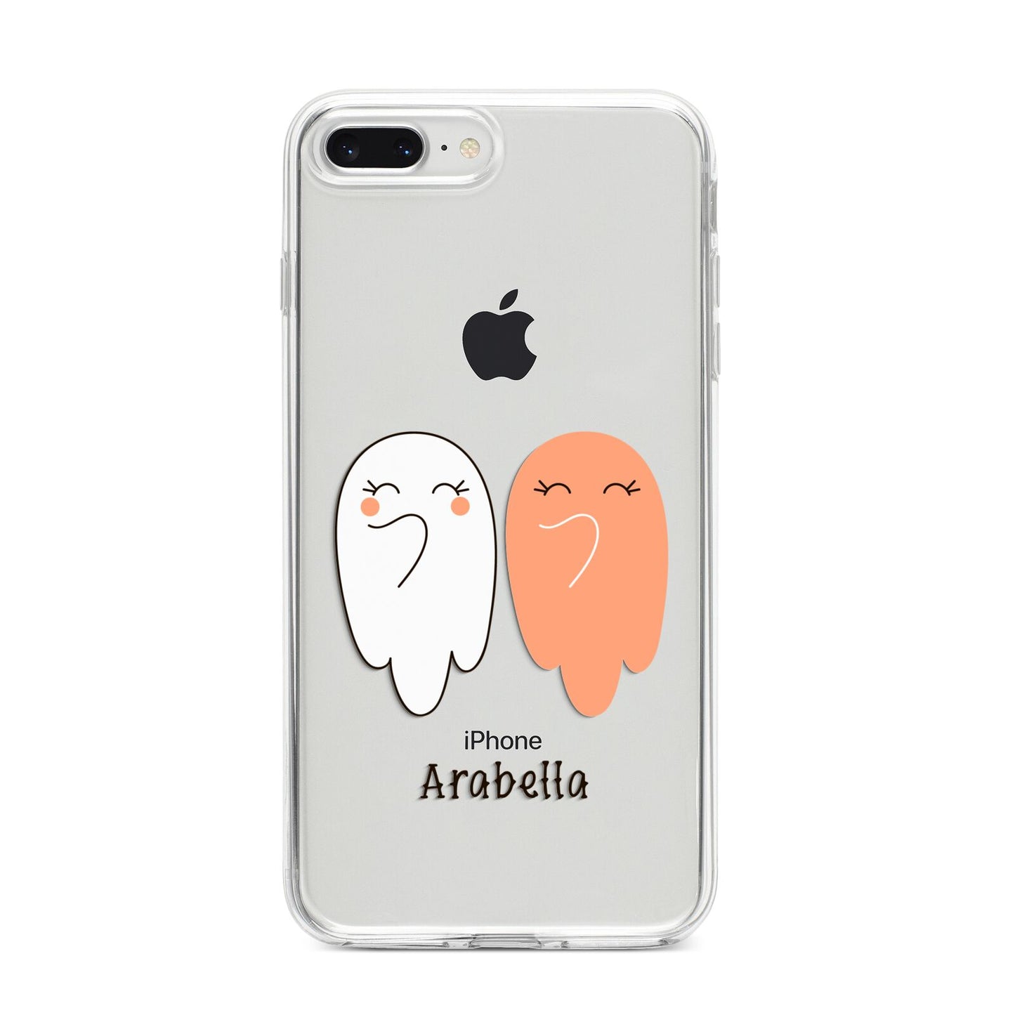 Two Ghosts iPhone 8 Plus Bumper Case on Silver iPhone